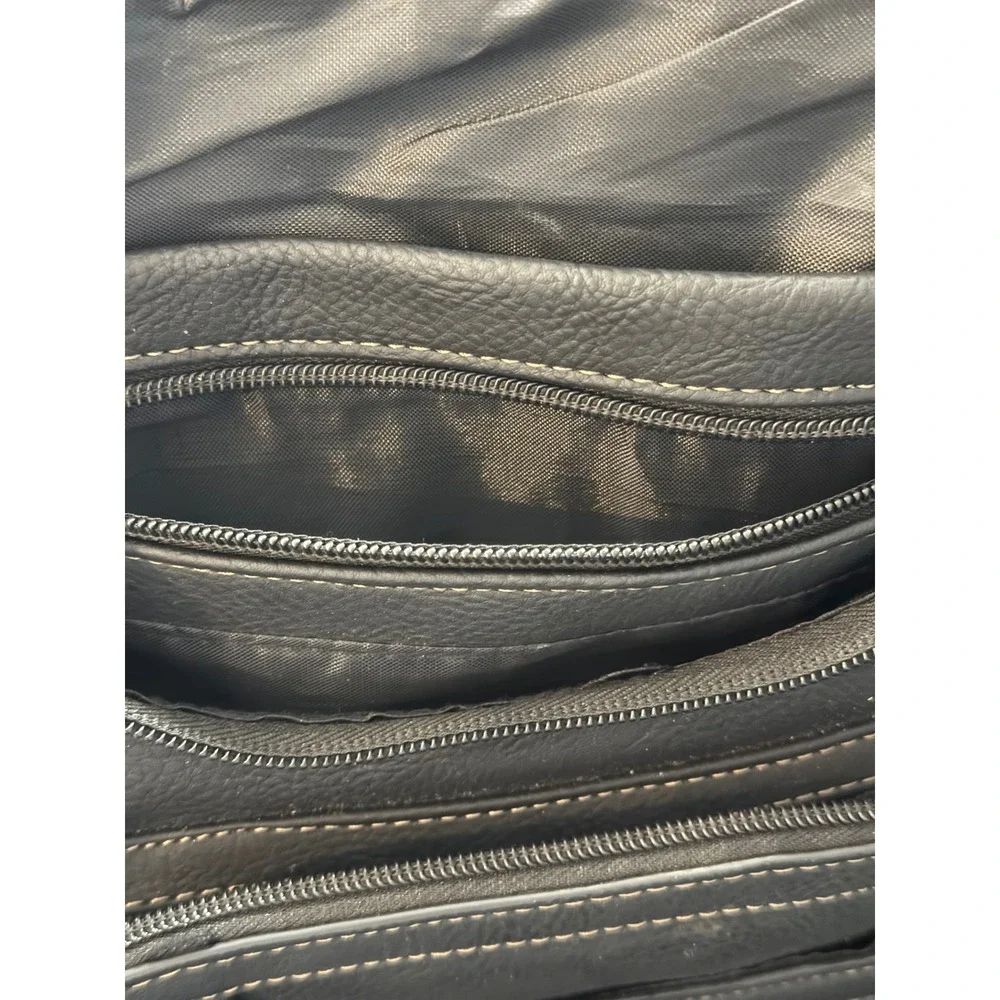 St Johns Bay‎ Black Faux Leather Convertible Backpack Purse Small